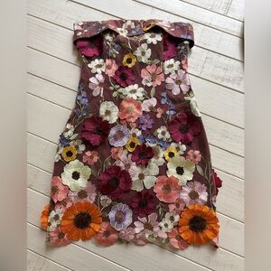 Gigi and Ella Wren Garden Flowers Strapless Mini Dress. Size 6